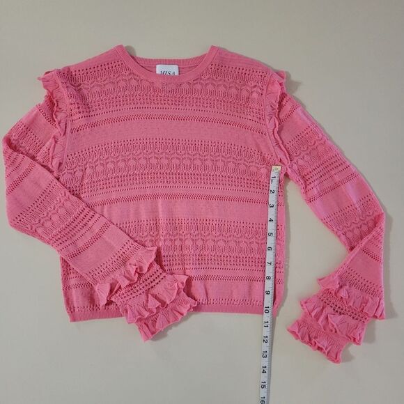 Misa Los Angeles Kelly Knit Top Coral-Pink - Picture 7 of 16